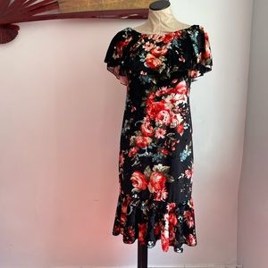 LuLaRoe Velvet Floral Cocktail Dress size Small